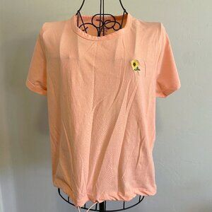 Charlotte Russe Sunflower Tee with Adjustable Elastic Hem sz. XL GUC